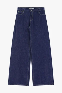 Jeans a gamba larga con vita media