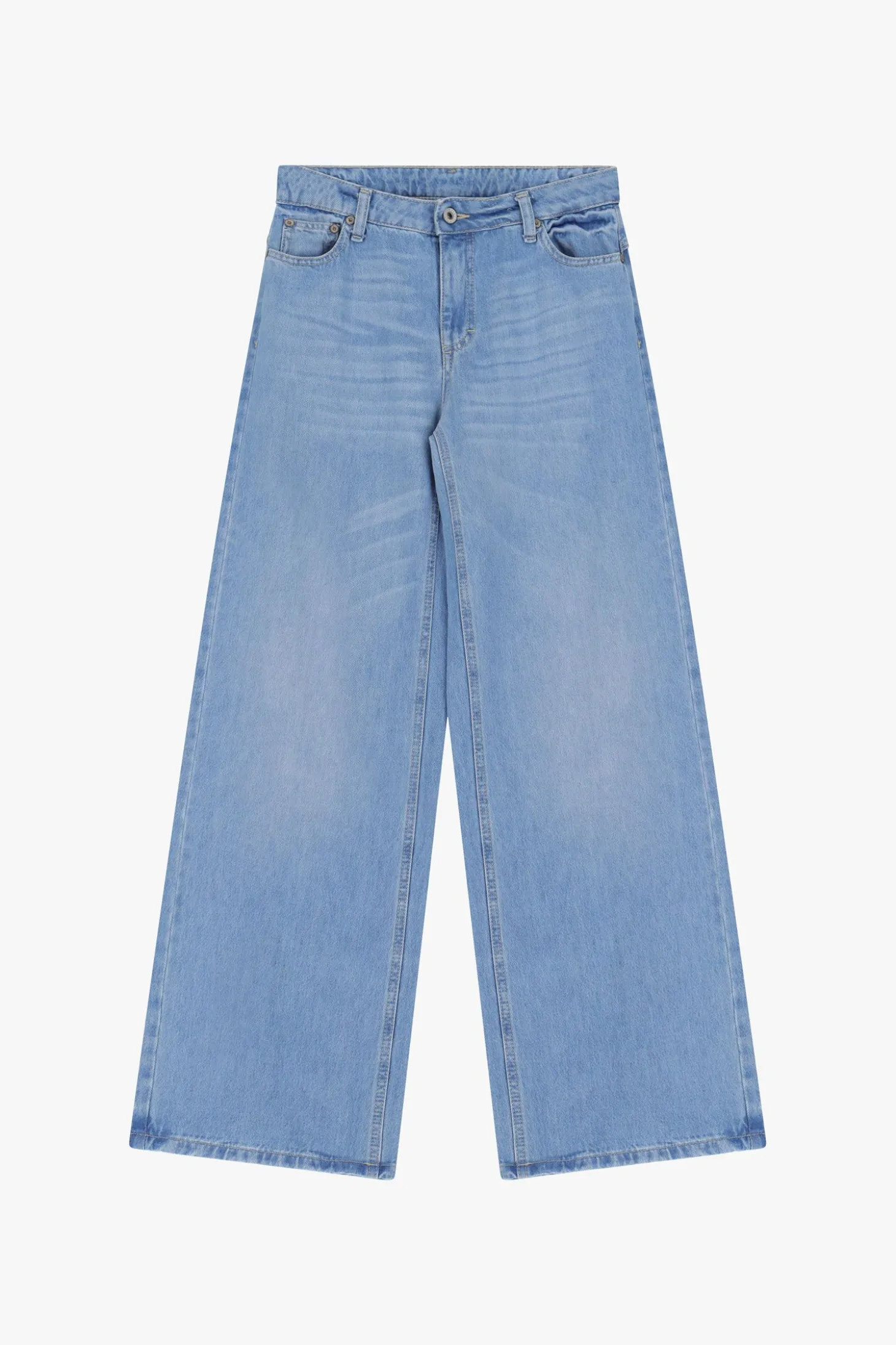 Jeans a zampa con vita bassa