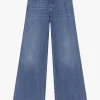 Jeans baggy con risvolto e orlo sfrangiato