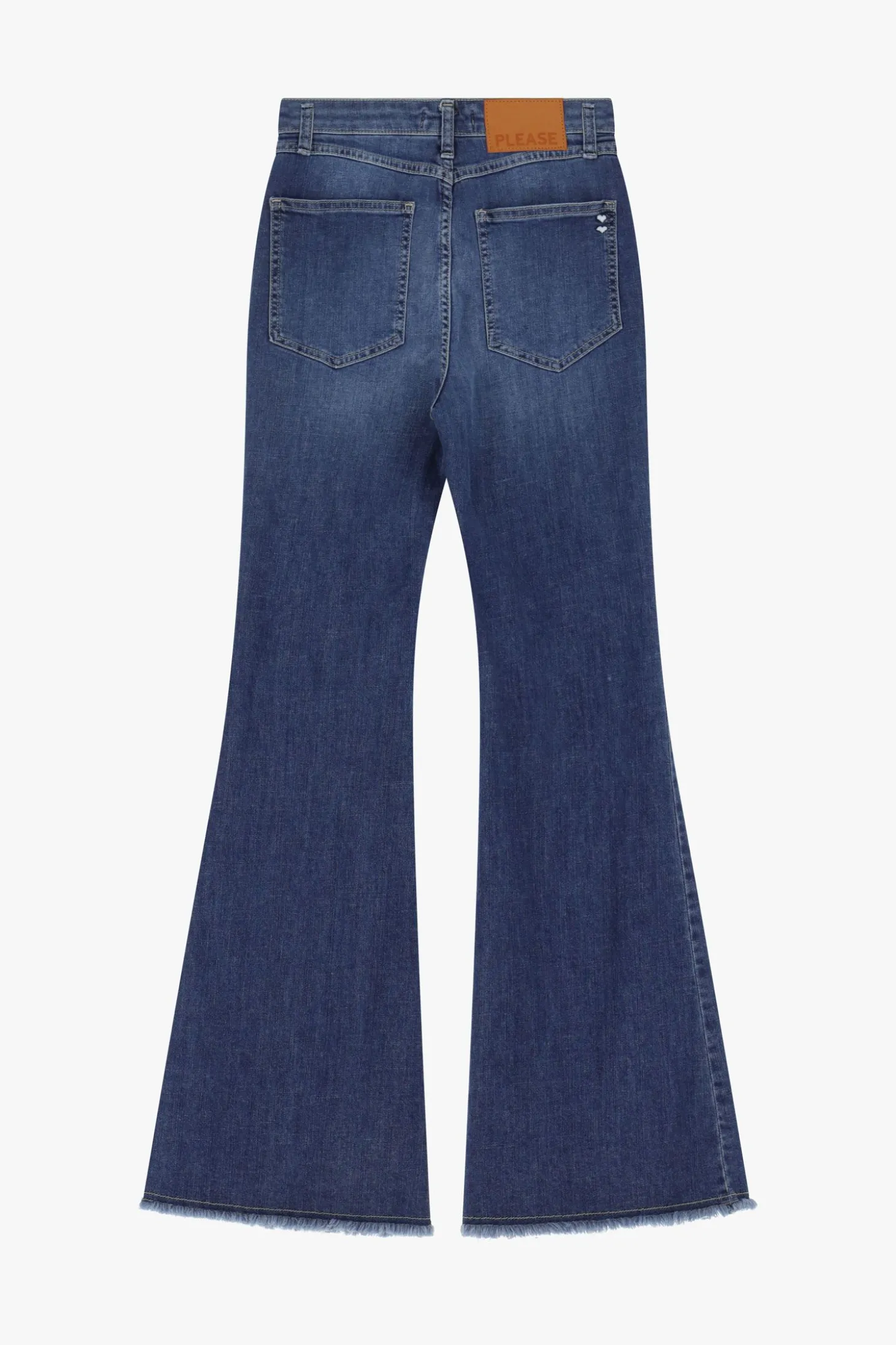 Jeans flare con vita alta e tasche