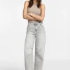 Jeans tapered a vita alta