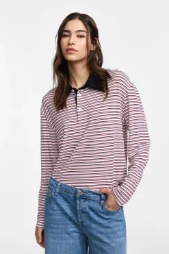 Maglia a righe con colletto classico