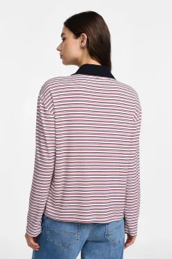 Maglia a righe con colletto classico