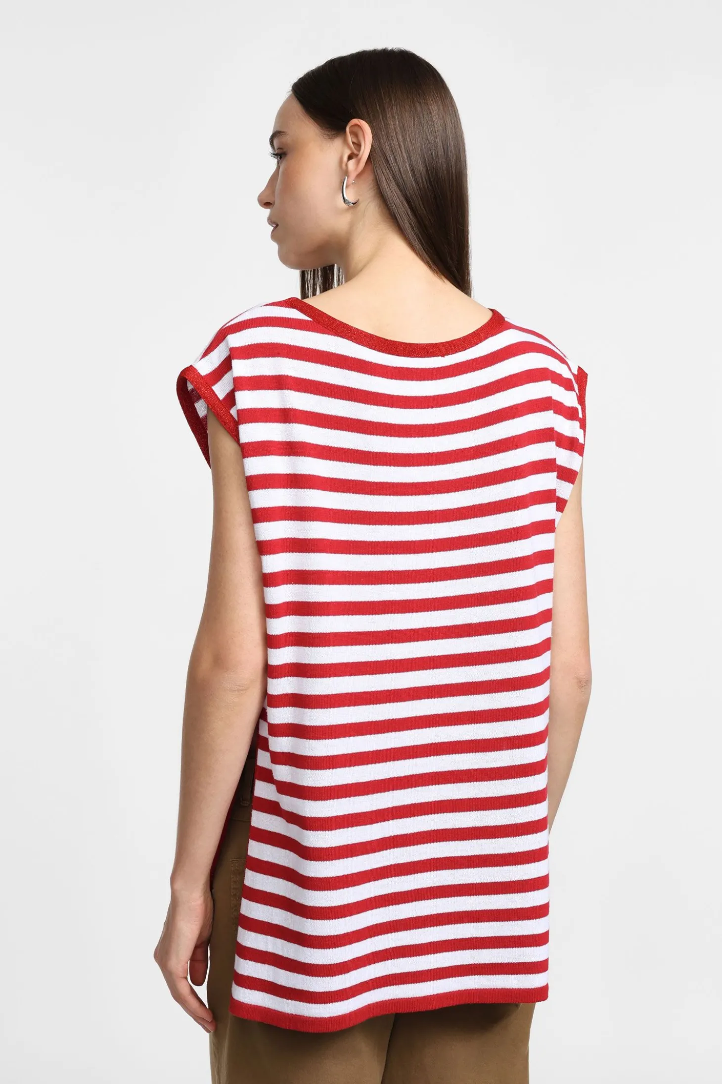 Maglia a righe con maniche corte