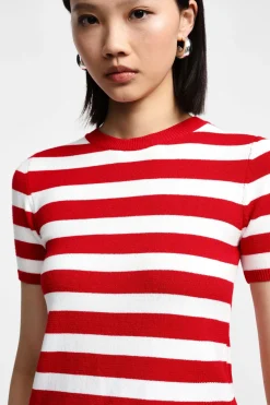 Maglia a righe maniche corte