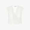 Maglia con scollo a v drappeggiato