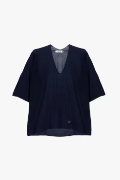 Maglia monocolour con scollo a V