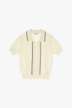 Maglione con colletto e righe