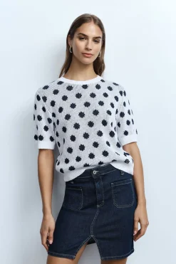 Maglione girocollo a pois