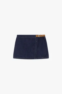 Minigonna di jeans con cinturino