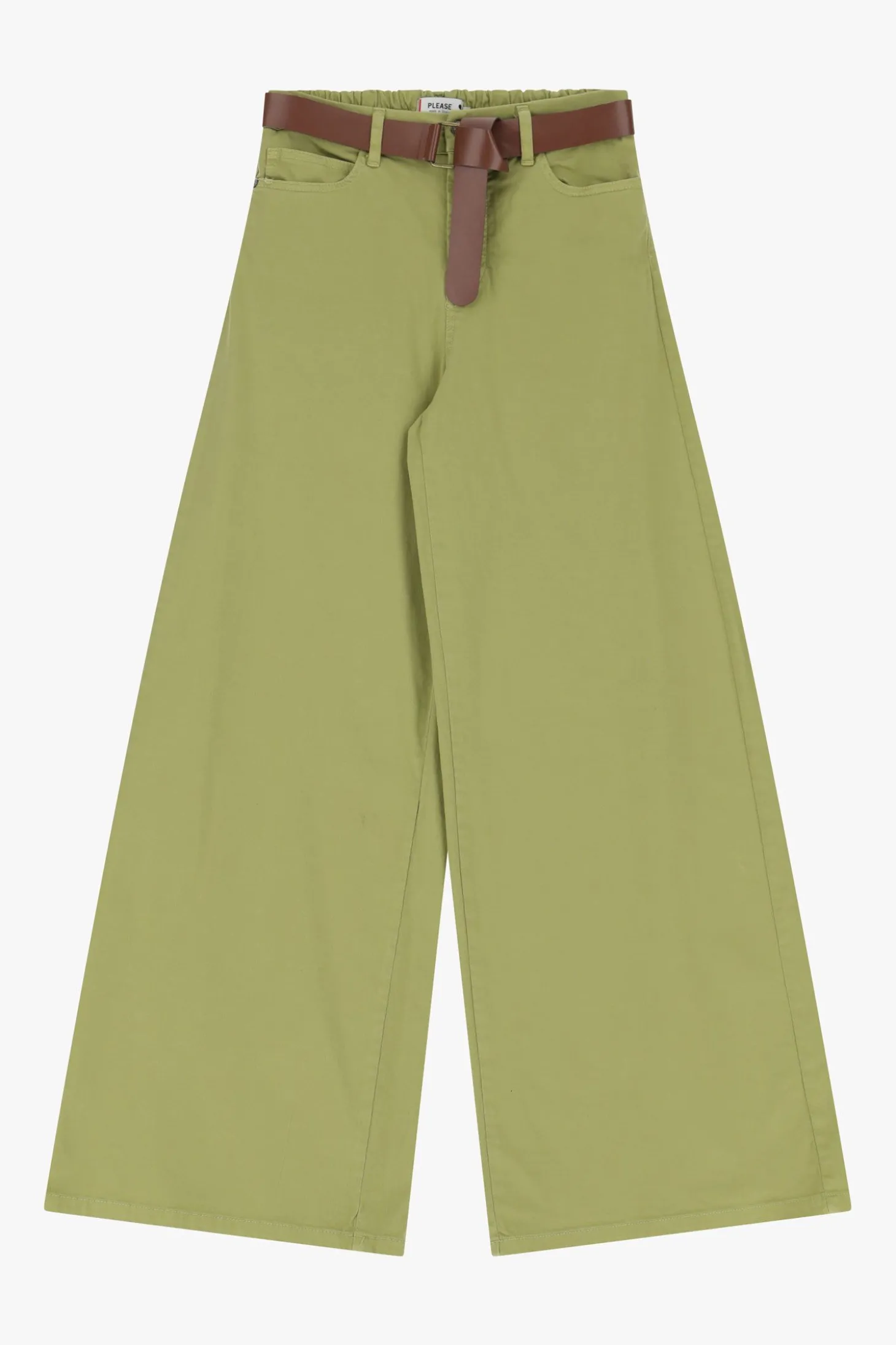 Pantaloni a gamba larga con cintura