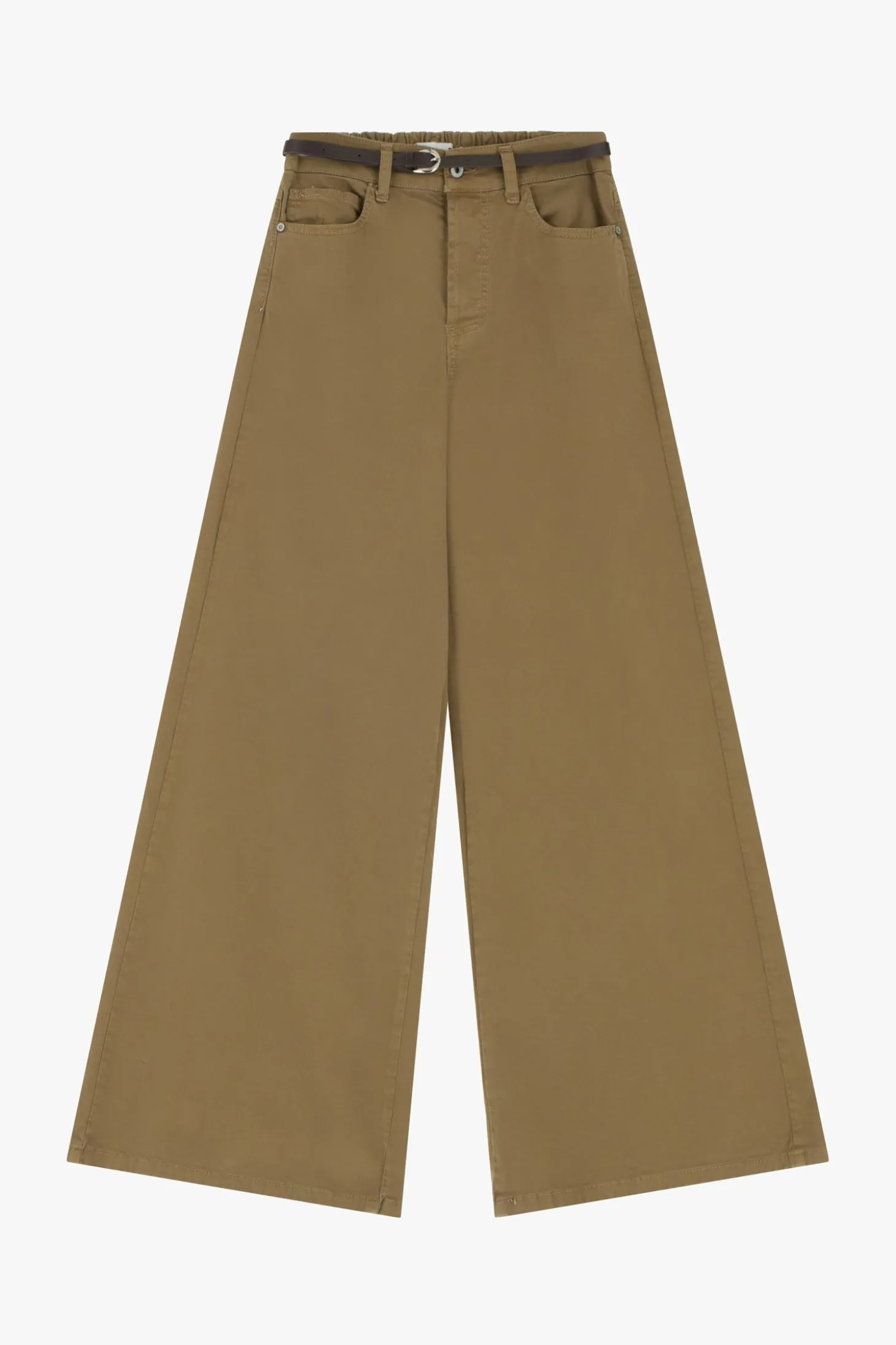 Pantaloni a gamba larga con cintura