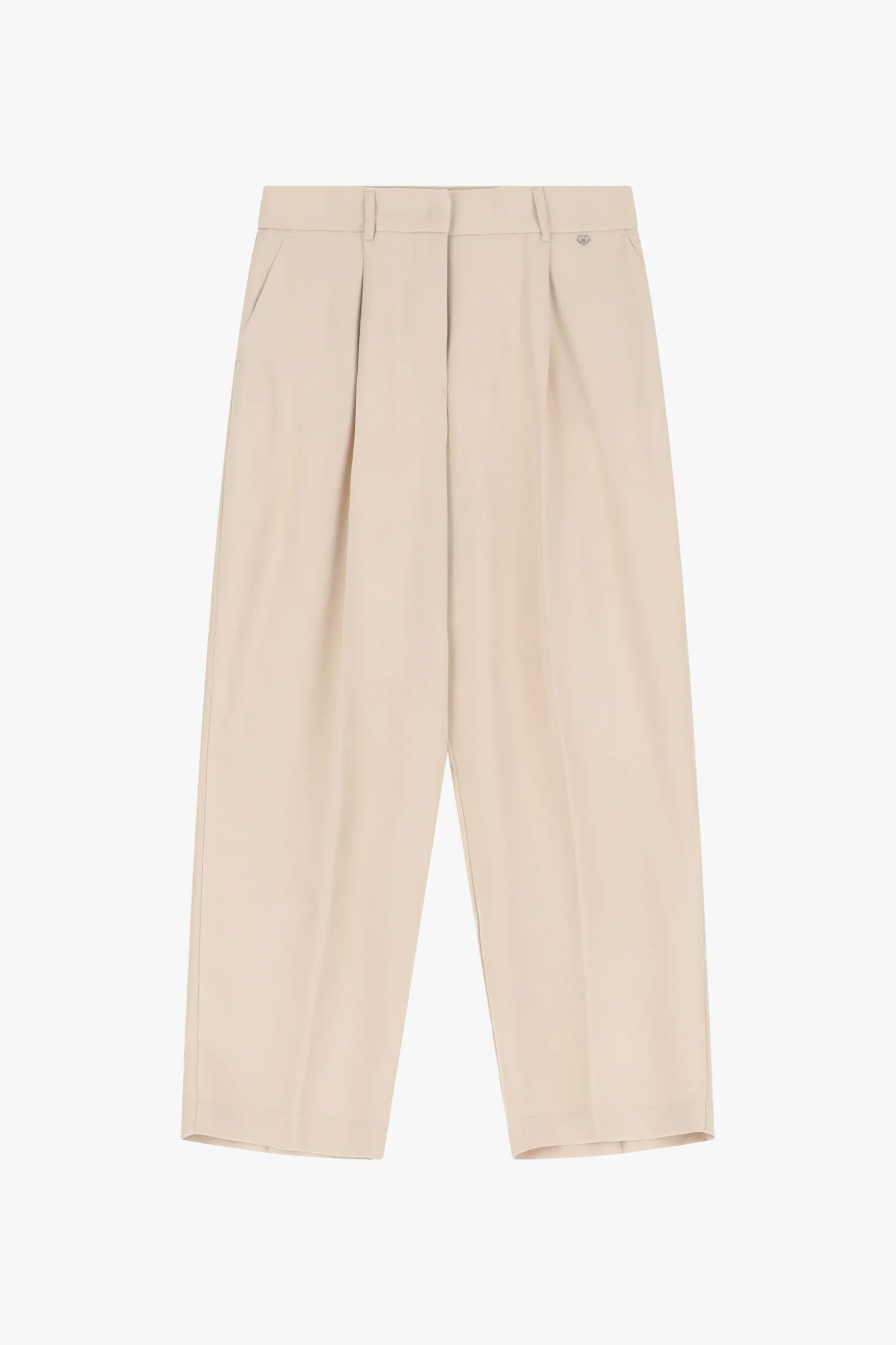 Pantaloni a gamba larga e vita alta