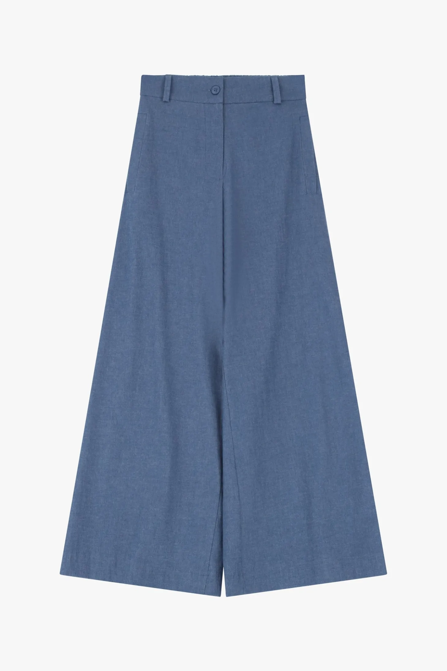 Pantaloni a gamba larga effetto denim