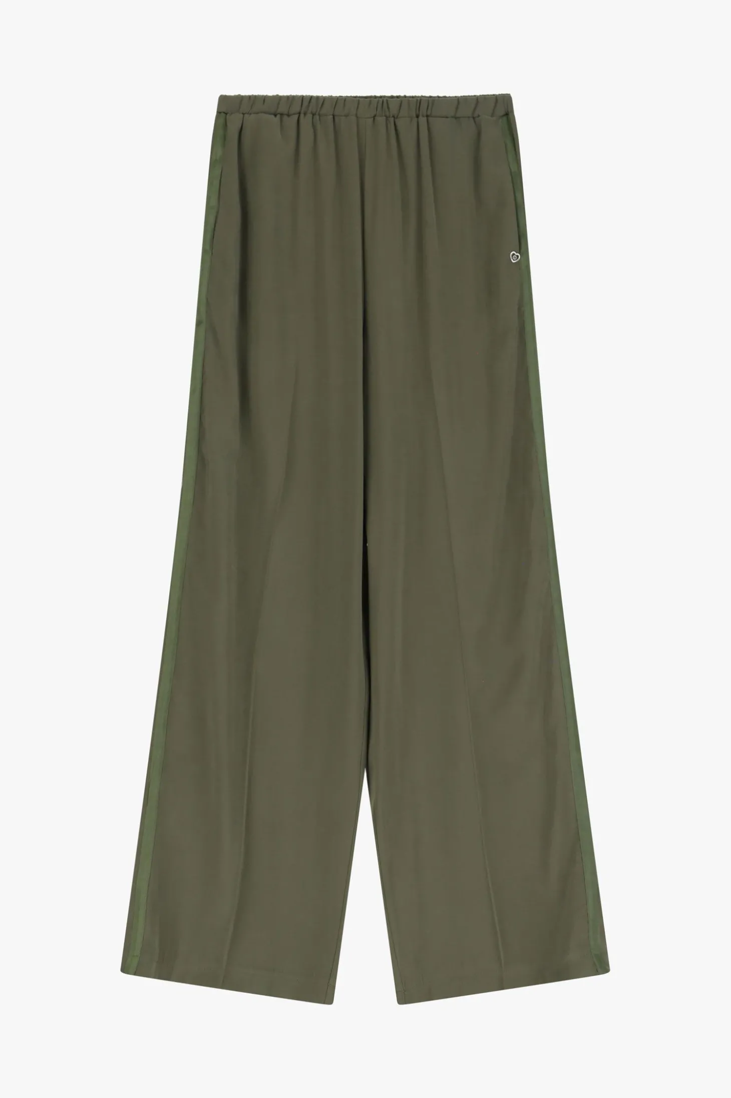 Pantaloni a gamba larga tinta unita