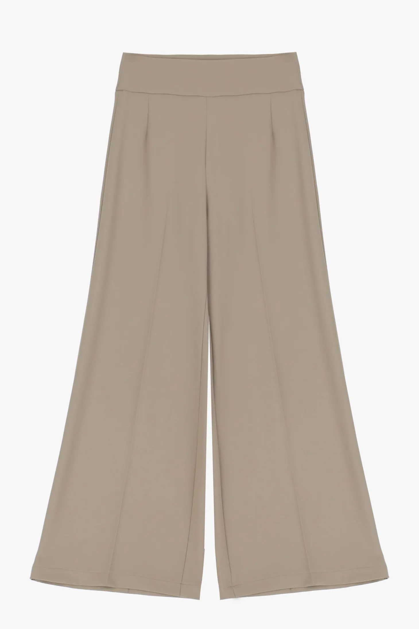 Pantaloni a zampa con vita alta