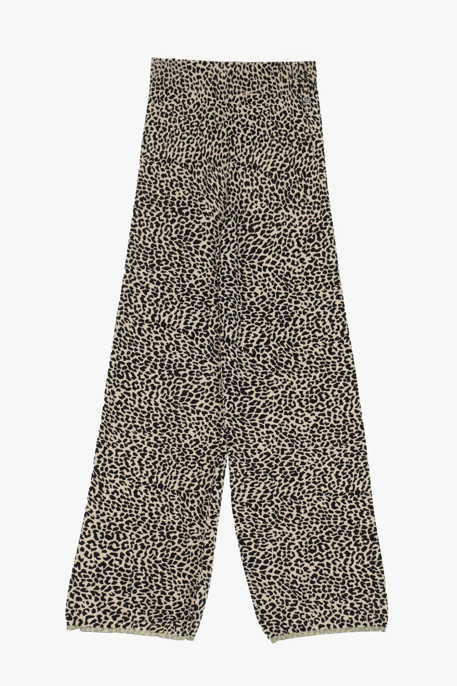 Pantaloni a zampa stampa animalier