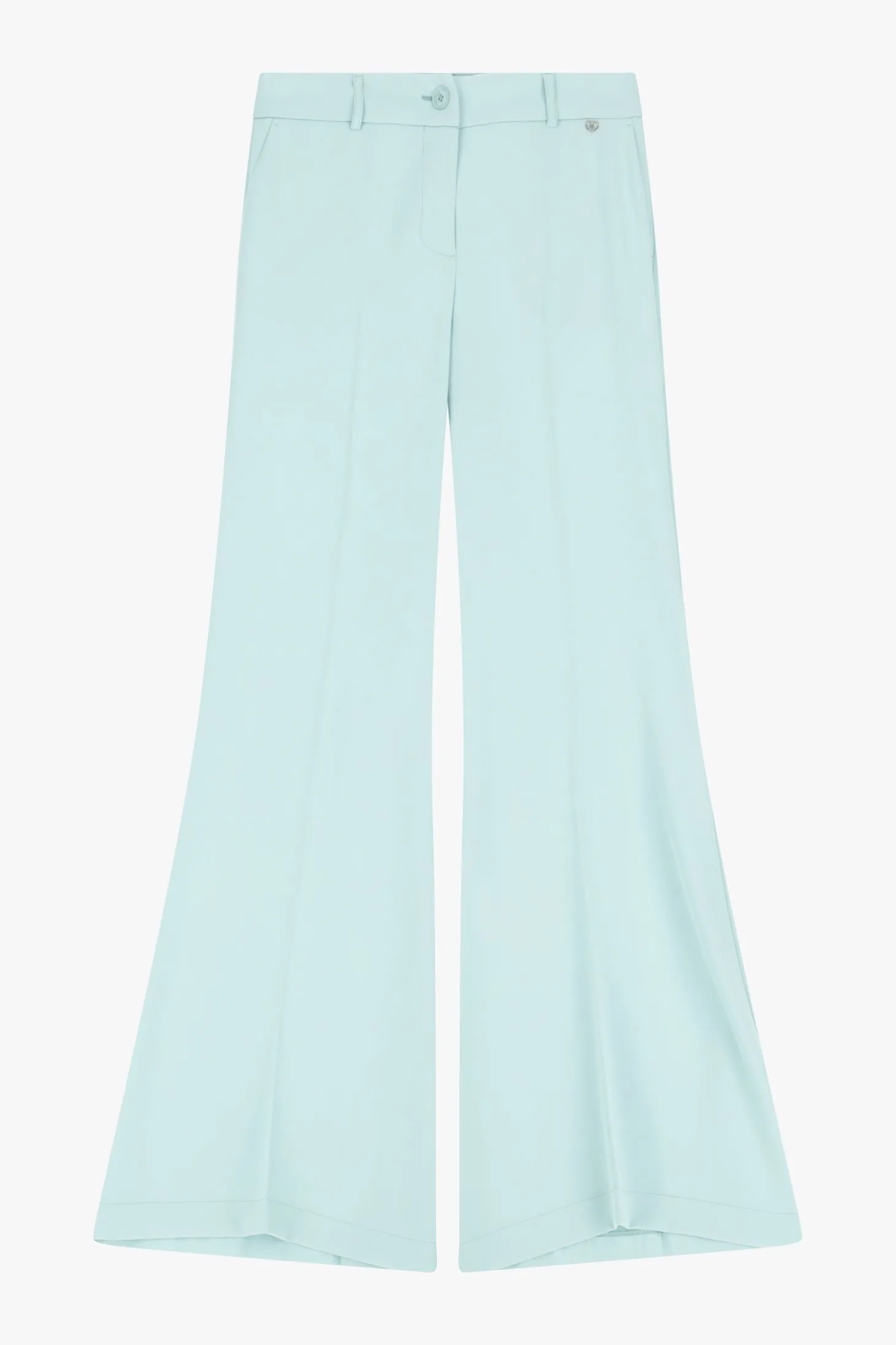 Pantaloni a zampa vita alta