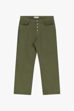 Pantaloni baggy con tasche e bottoni a vista