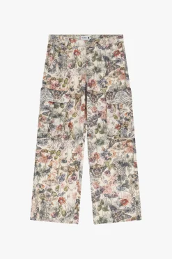 Pantaloni cargo stampa floreale