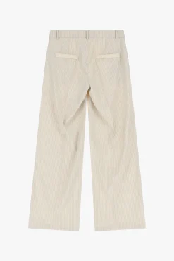 Pantaloni gessati con gamba ampia