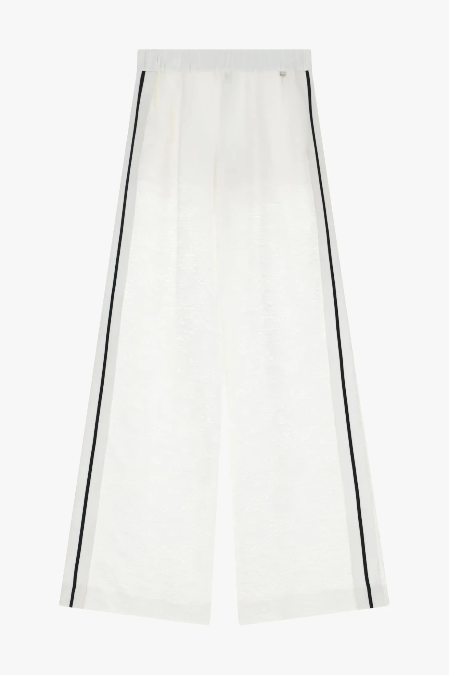 Pantaloni palazzo in pizzo con culotte