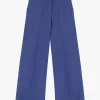 Pantaloni palazzo melange a vita alta