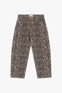 Pantaloni straight con stampa animalier