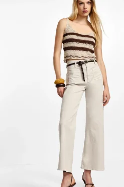 Pantaloni wide leg con tasche