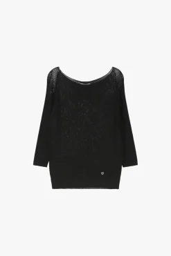 Pullover collo bardot e maniche 3/4