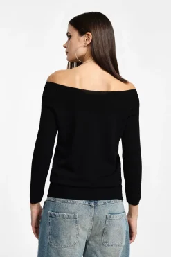 Pullover collo bardot e maniche 3/4