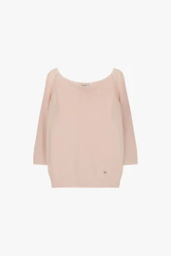 Pullover collo bardot e maniche 3/4