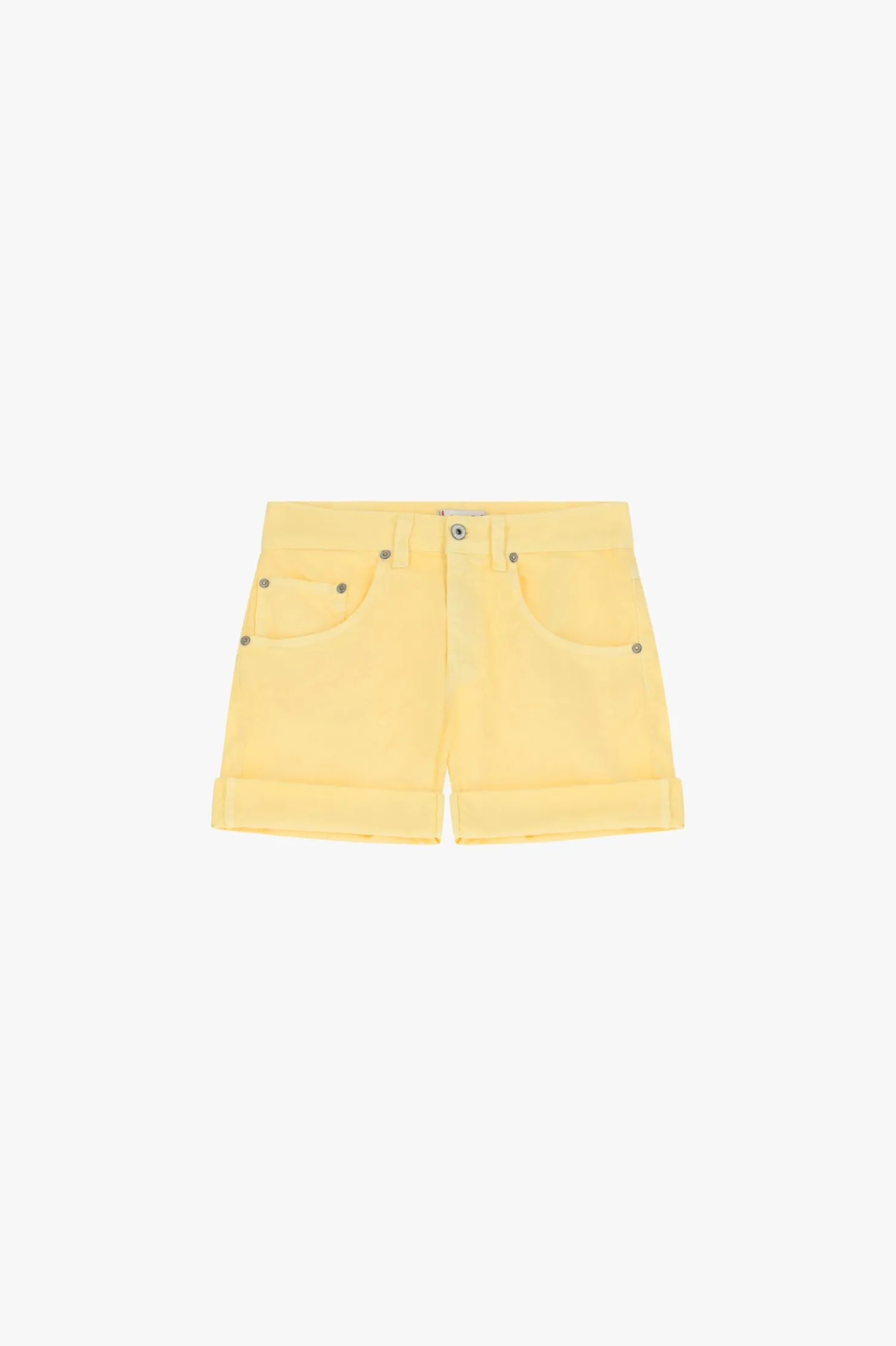 Shorts a tinta unita con risvolti