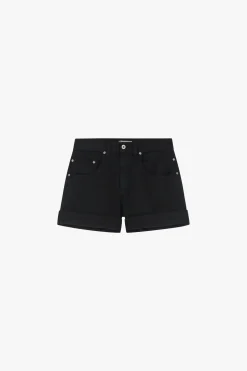 Shorts a tinta unita con risvolti