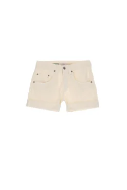 Shorts a tinta unita con risvolti