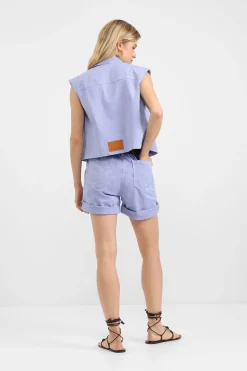 Shorts con cintura e tasche verticali