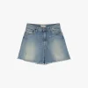 Shorts di jeans a taglio vivo