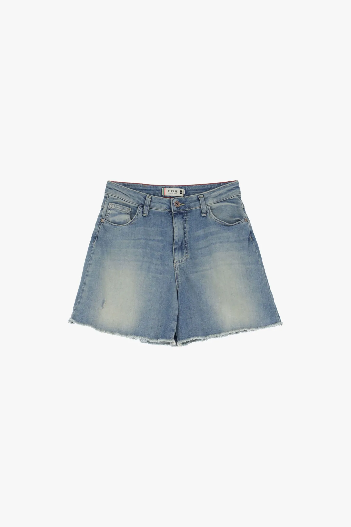 Shorts di jeans a taglio vivo