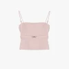 Top con cintura sottile e scollo dritto
