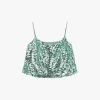 Top con spalline sottili e paillettes