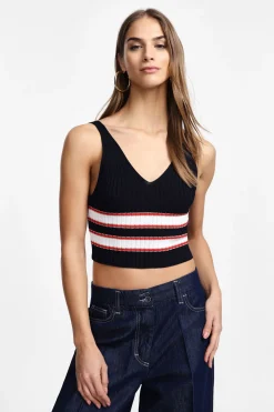 Top in maglia a righe
