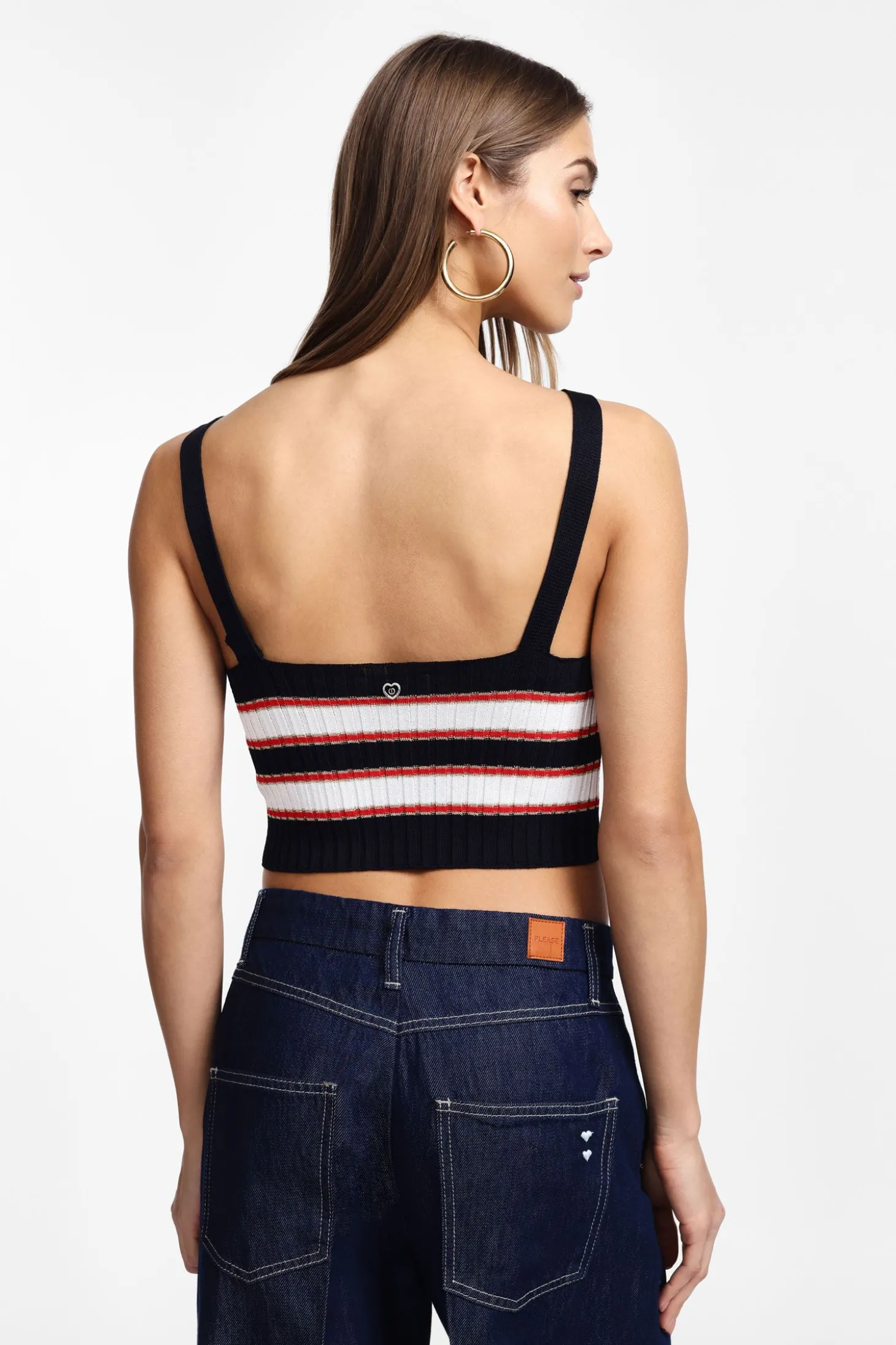 Top in maglia a righe