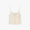Top lingerie con inserto in raso e spalline sottili