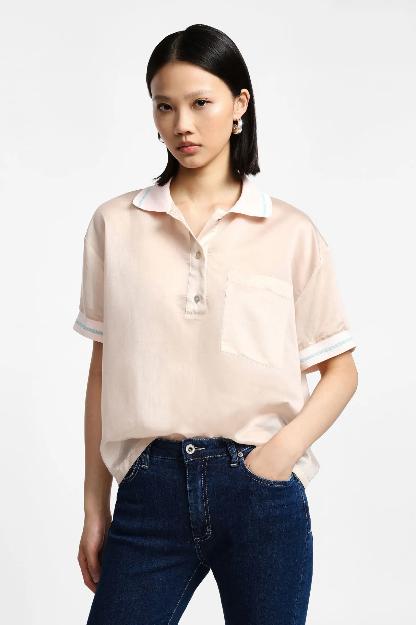 T-shirt collo polo maniche corte