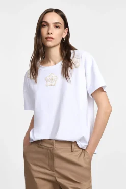 T-shirt con motivo floreale