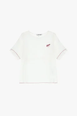 T-shirt con scollo rotondo e maniche corte