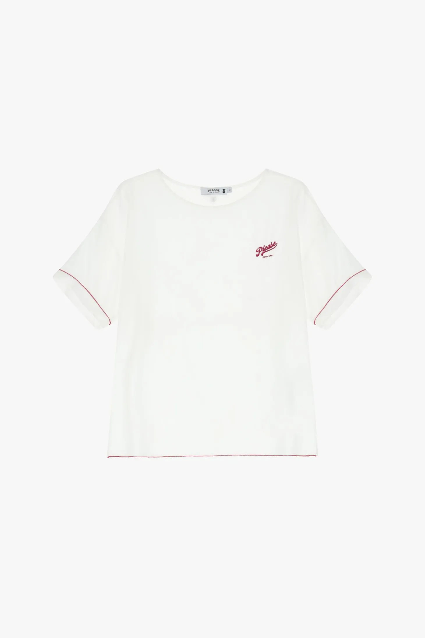T-shirt con scollo rotondo e maniche corte