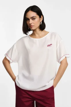 T-shirt con scollo rotondo e maniche corte