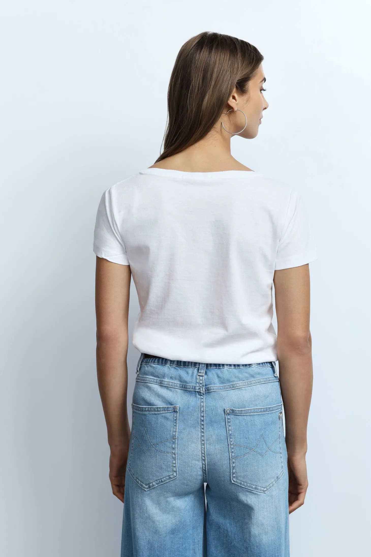 T-shirt girocollo stampata casual