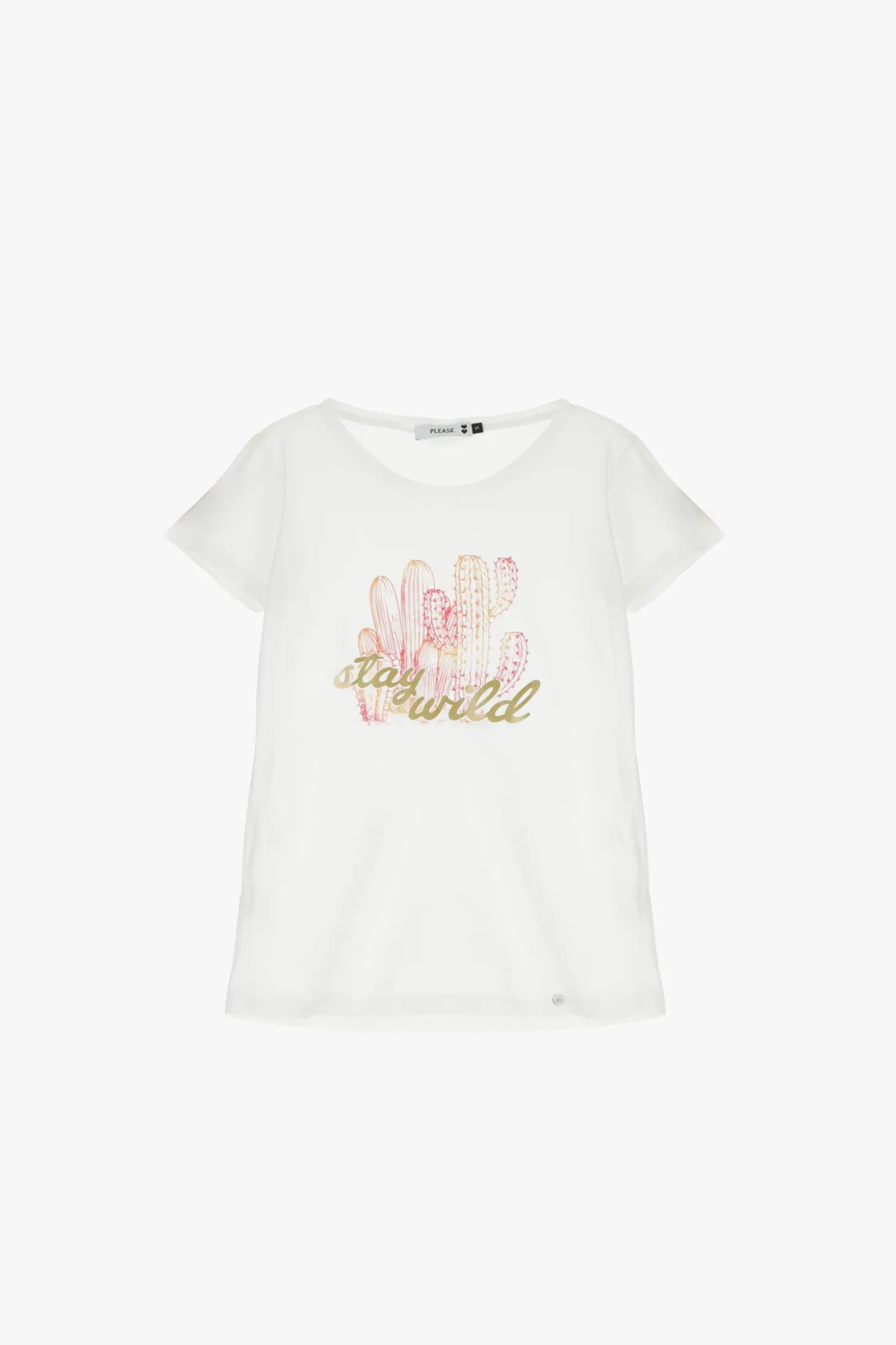 T-shirt girocollo stampata casual